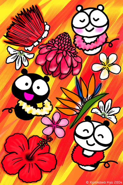 『ハワイの花々』